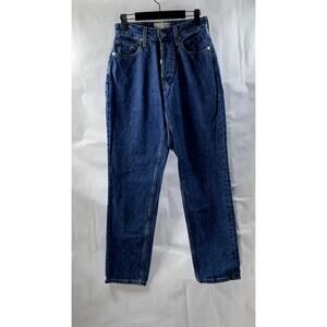 EVERLANE Women's Dark Blue Denim The Curvy 90's Cheeky Straight Ankle Jean SZ 27